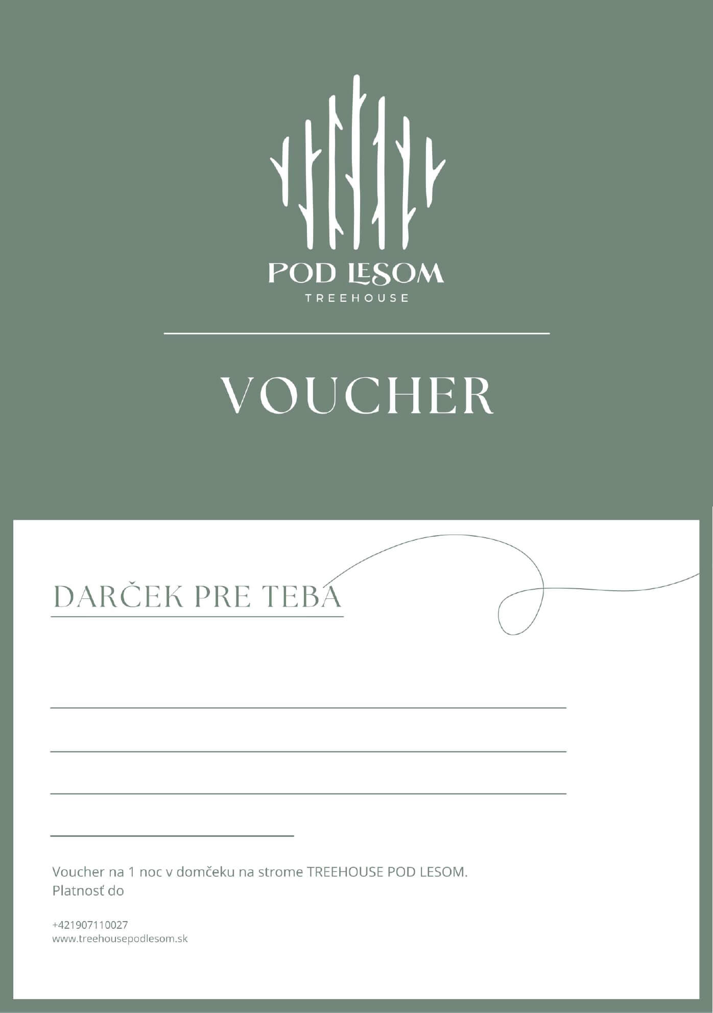 Voucher Pod Lesom Treehouse